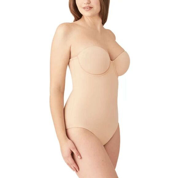 Wacoal NWT size 36C nude Red Carpet Strapless Shaping Bodybriefer style 801219 - Picture 2 of 7